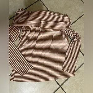 Chic Off-Shoulder Striped Top